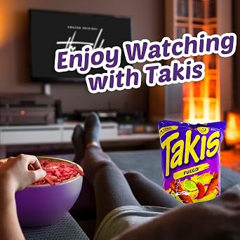 Takis Fuego Hot Chili Pepper & Lime Flavored Corn Snacks 9.9 oz (Pack of 3)