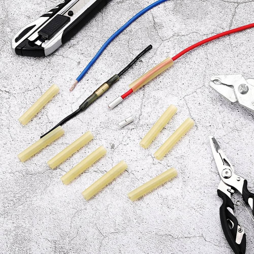 Ruitutedianzi 3pcs Underground Splice Kit 3 A3C Submersible Pump Line Splice Kit for 10 12 14AWG with 10 Clear Double Wall Heat Shrink