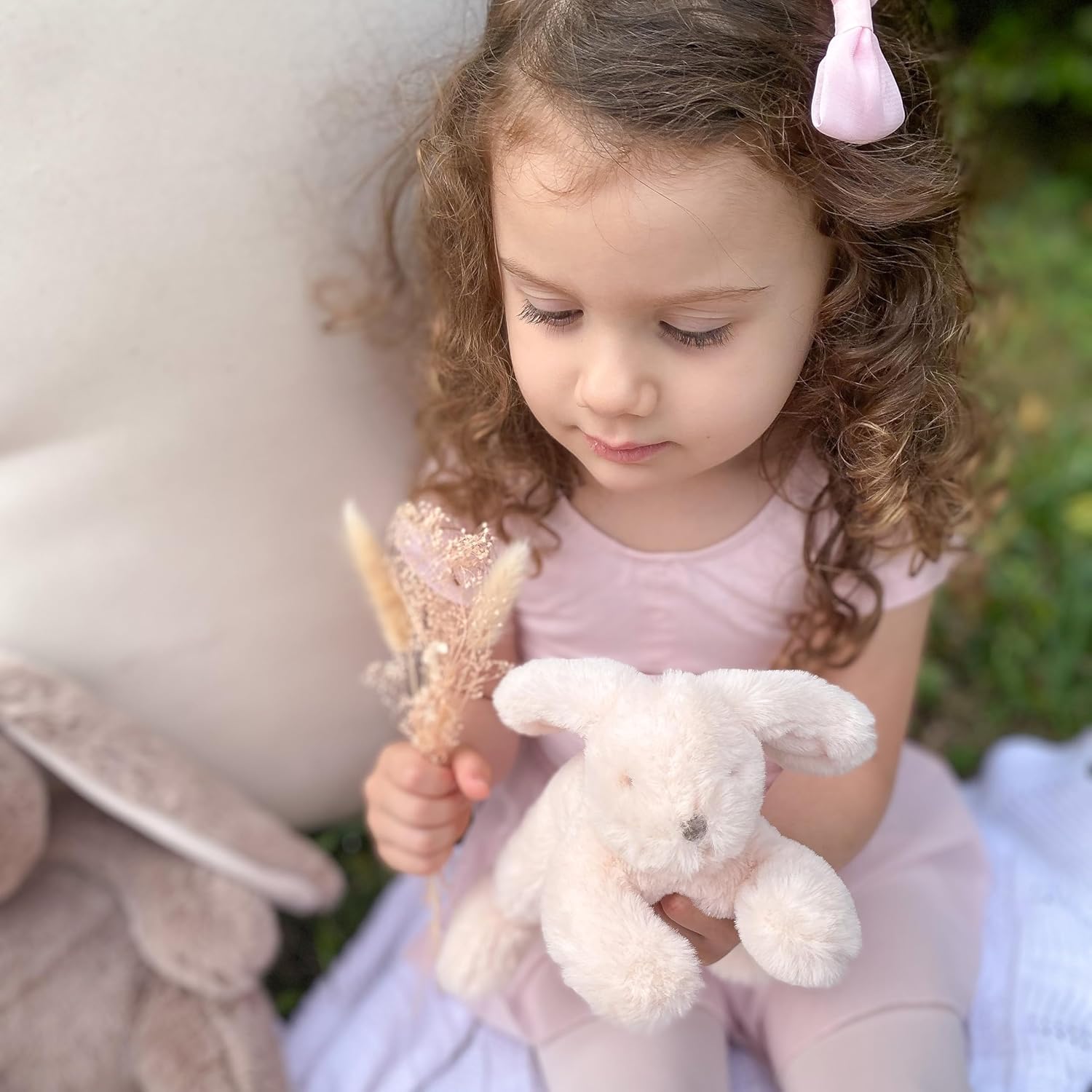 MON AMI Button Bunny Plush Set | 3-Piece Rabbit Stuffed Animals, 7” Each | Soft Bedtime Plushies for Babies & Toddlers - Image 8