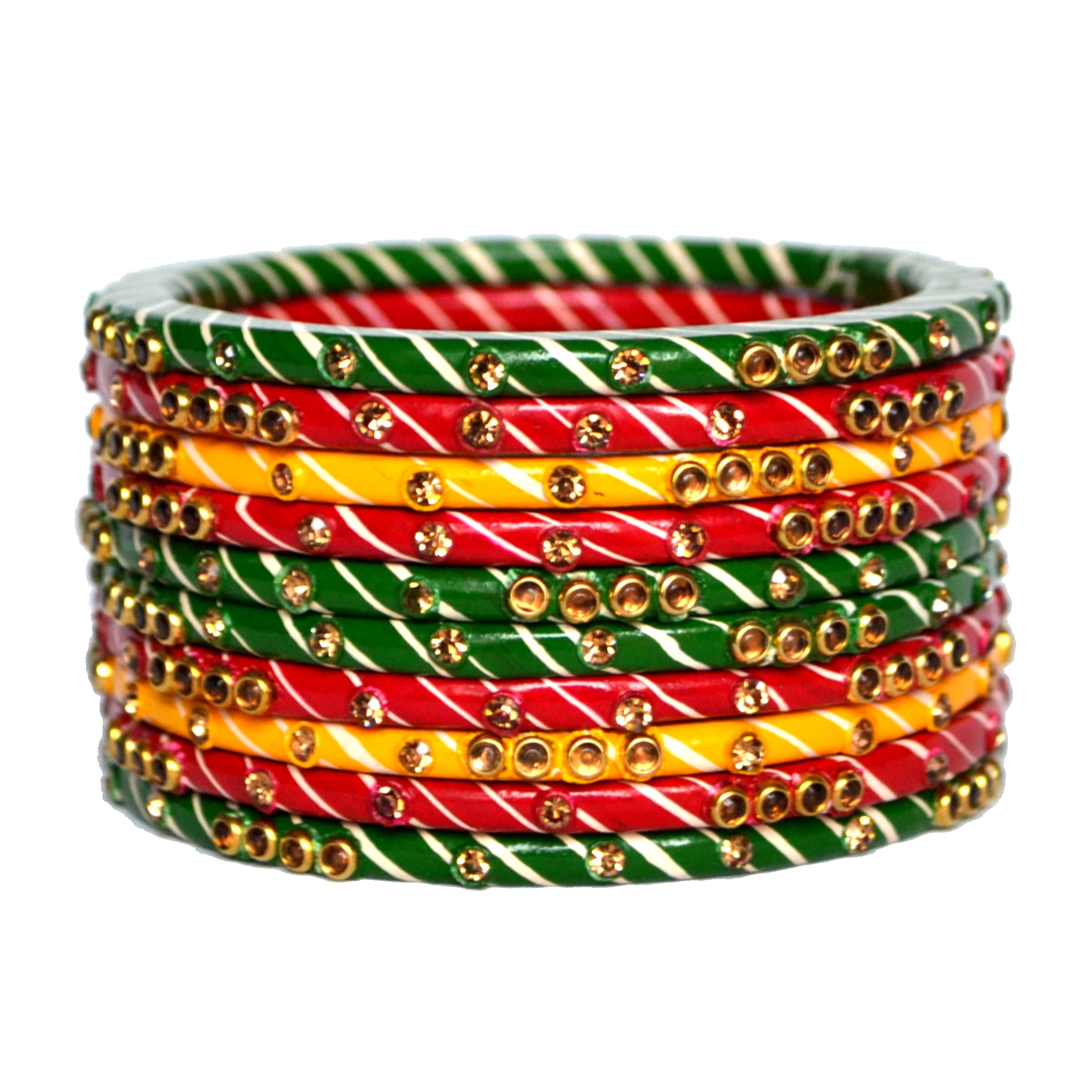 Kanganas Fashion KANGANAS Lac Bangles for women Beautiful Traditional Rajasthani Multicolor LAHARIYA Chuda 146 (2.4) (B097BZZY72) Amazon Price History, Amazon Price Tracker