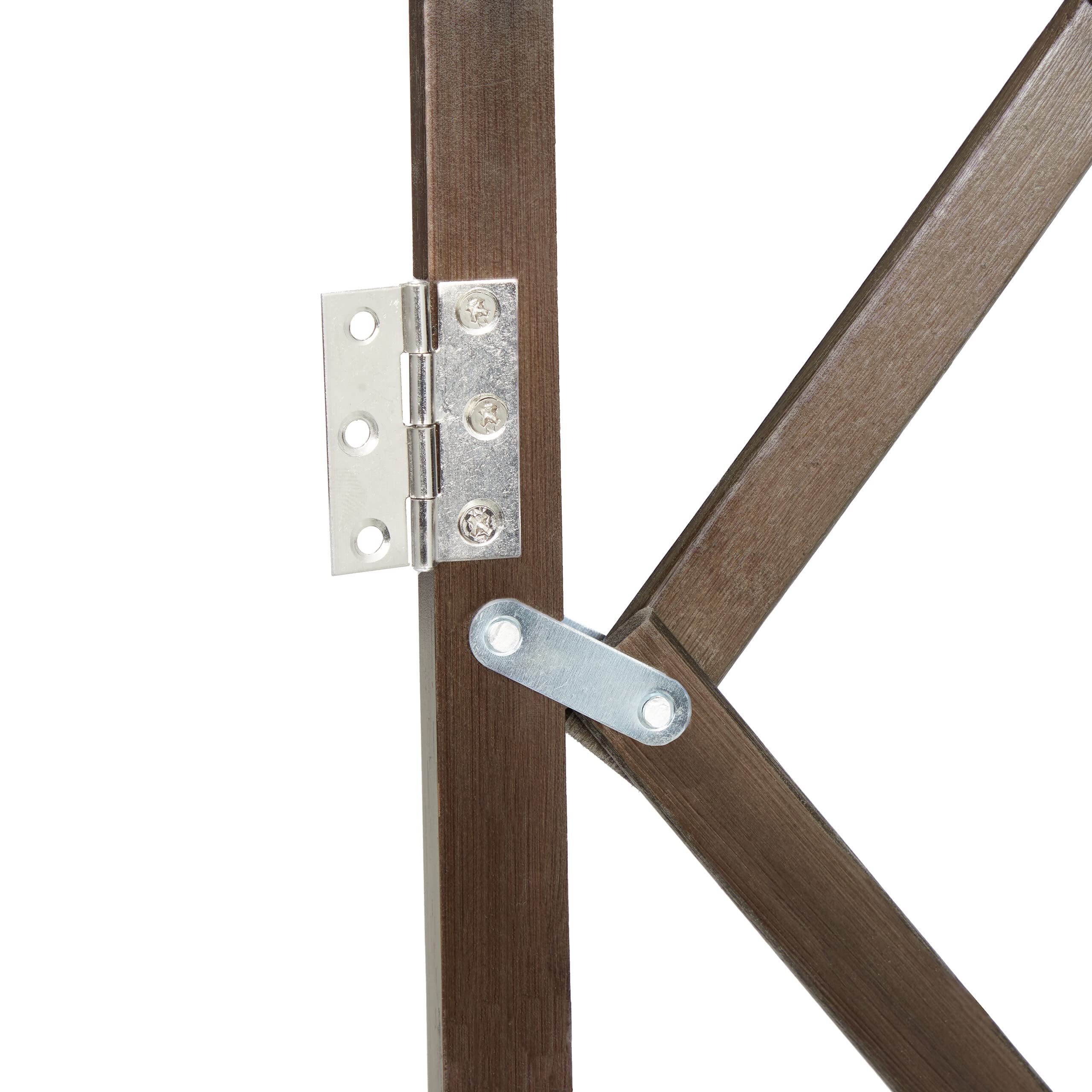 Relaxdays Barrière de sécurité Extensible Jusqu’à 96 cm, Chiens, 48,5-60 cm de Haut, Bambou, escaliers & Porte, Marron