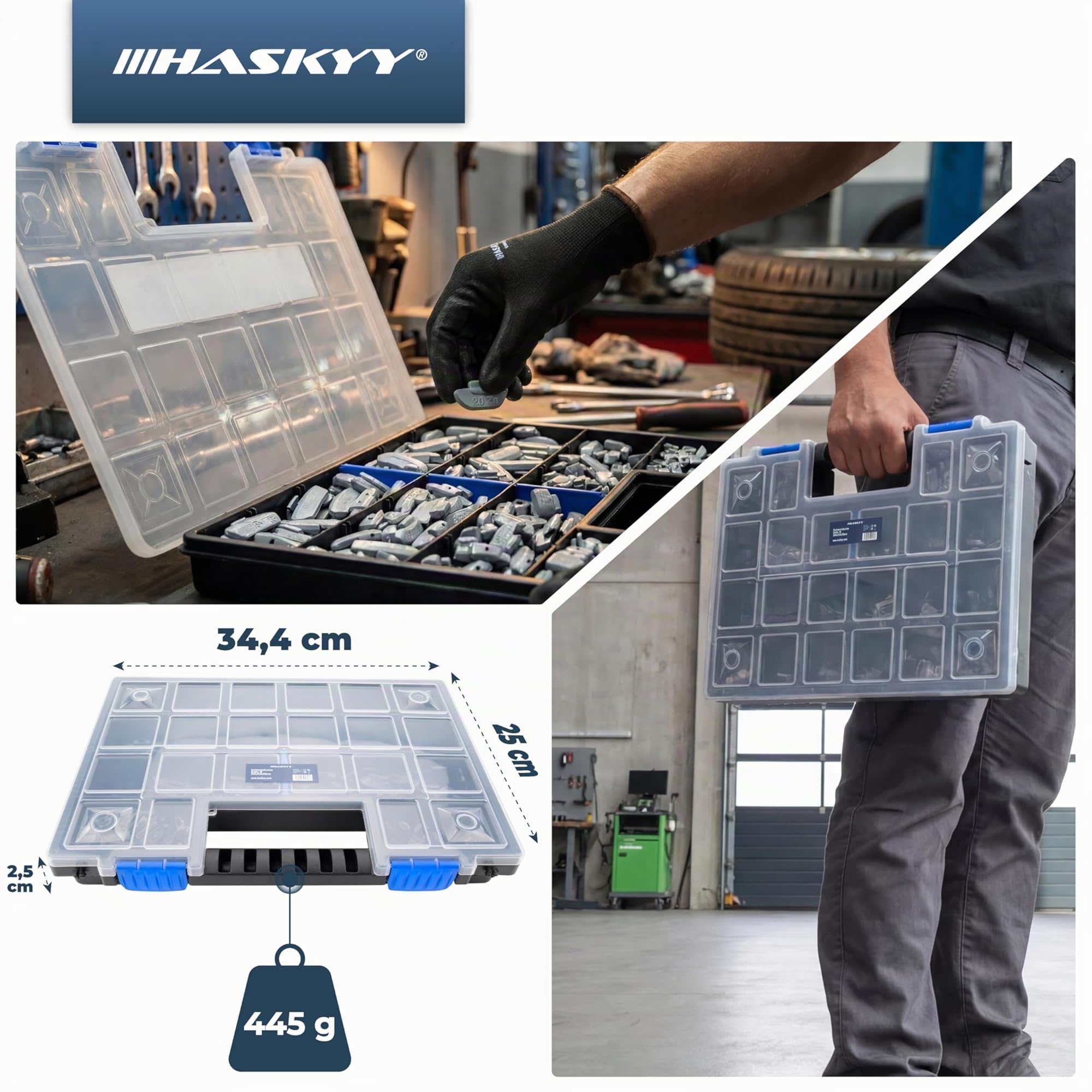 HASKYY 225 masses à frapper pour JANTES en ACIER Gamme de masses d’équilibrage de 5-10-15-20-25-30g
