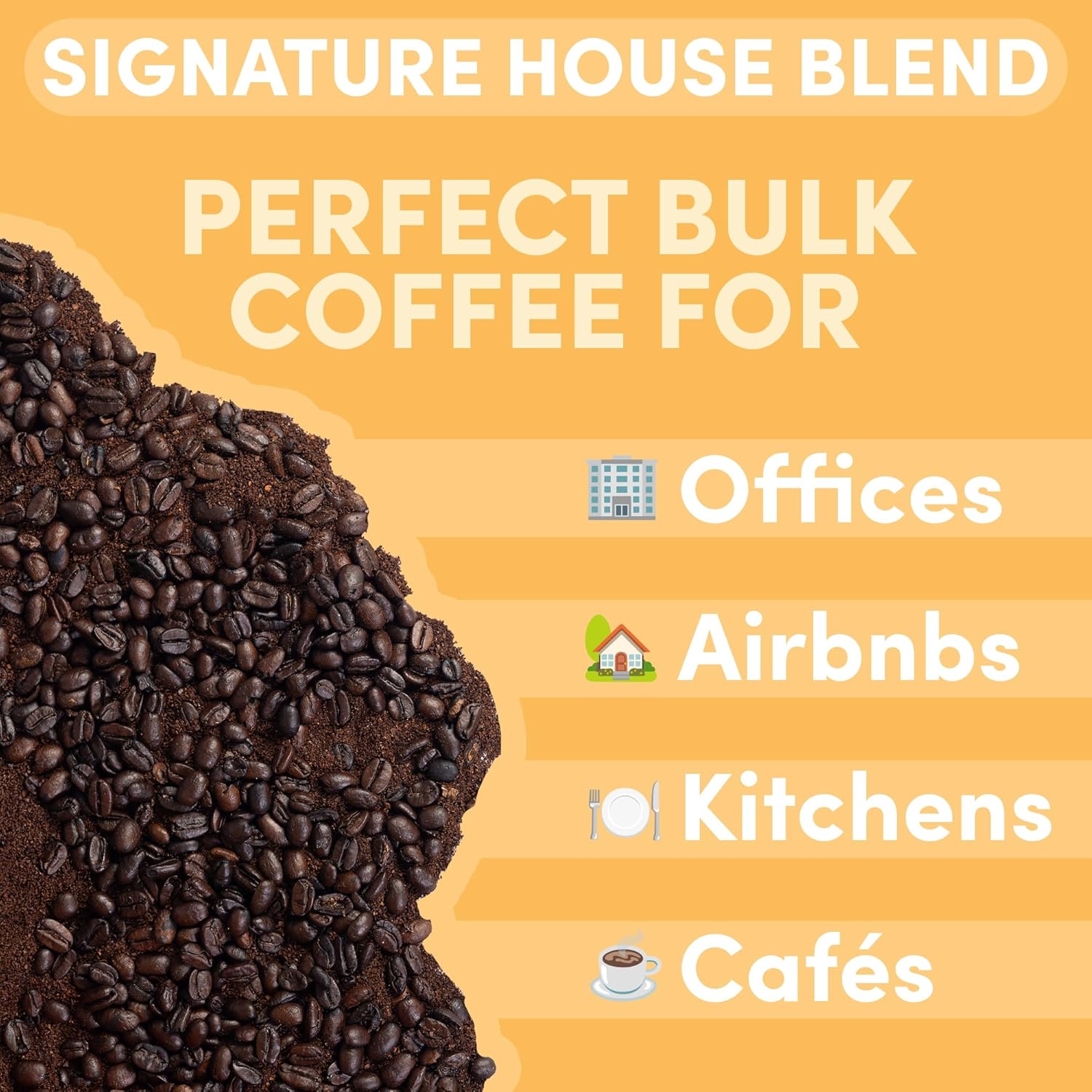 Sarasota Coffee Ground Signature House Breakfast Blend | Medium Roast Gourmet Coffee Grounds | Low Acid, Mold Free, Specialty Grade Bulk Ground | 5lb (80 oz)