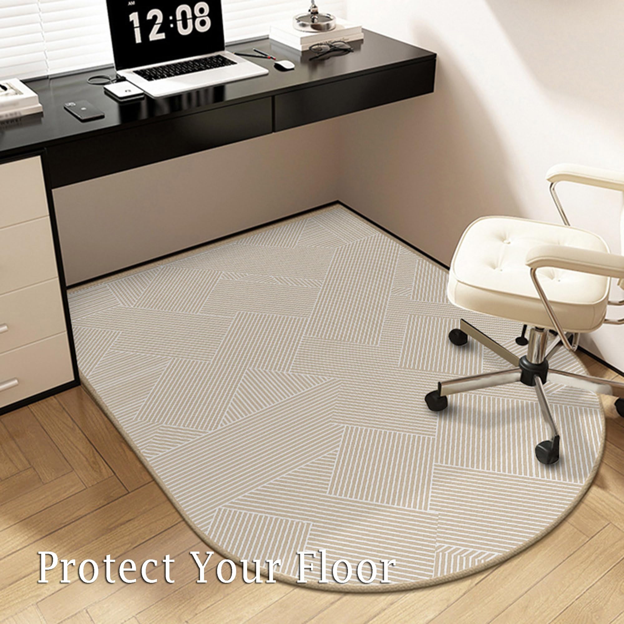 Tapis de chaise de bureau pour moquette et sol en bois dur, tapis multi-usage, pour chaise roulante, protection du sol antidérapant, pour maison, bureau, salle de jeux (150 x 120 cm, Style4)