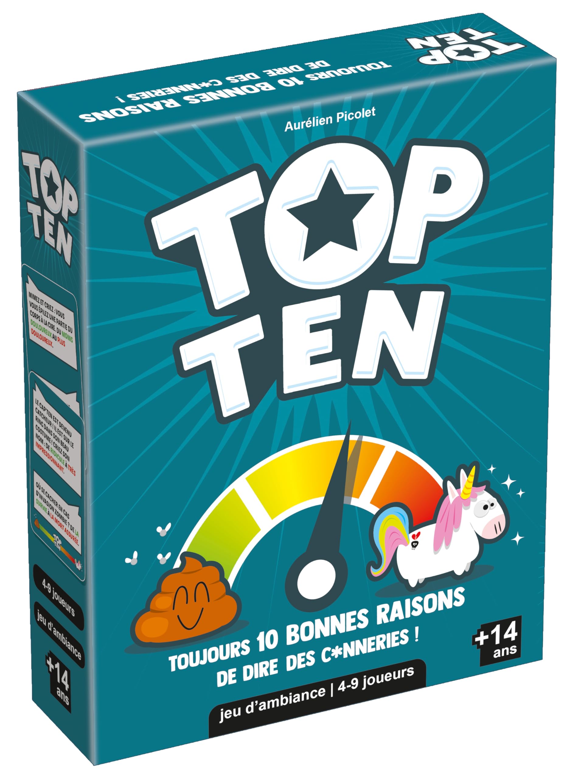 Asmodee- Top Ten Jeu de socit, d'ambiance, Multicolore