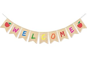 Uniwish Welcome Banner for First Day of School Classroom Decorations