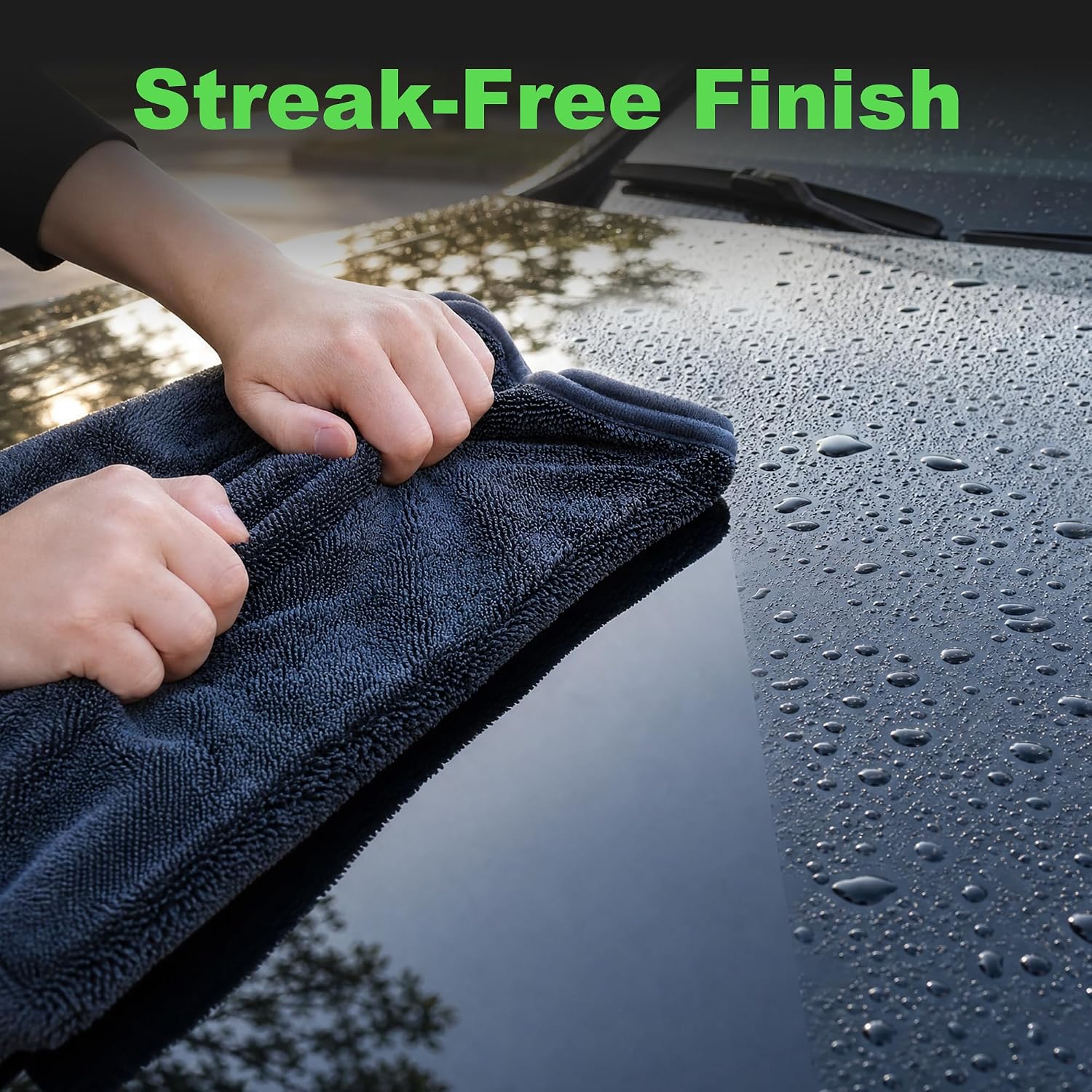 JOYMOOP Car Drying Towels,High-Density Microfiber Towel for Car, Gray image 5