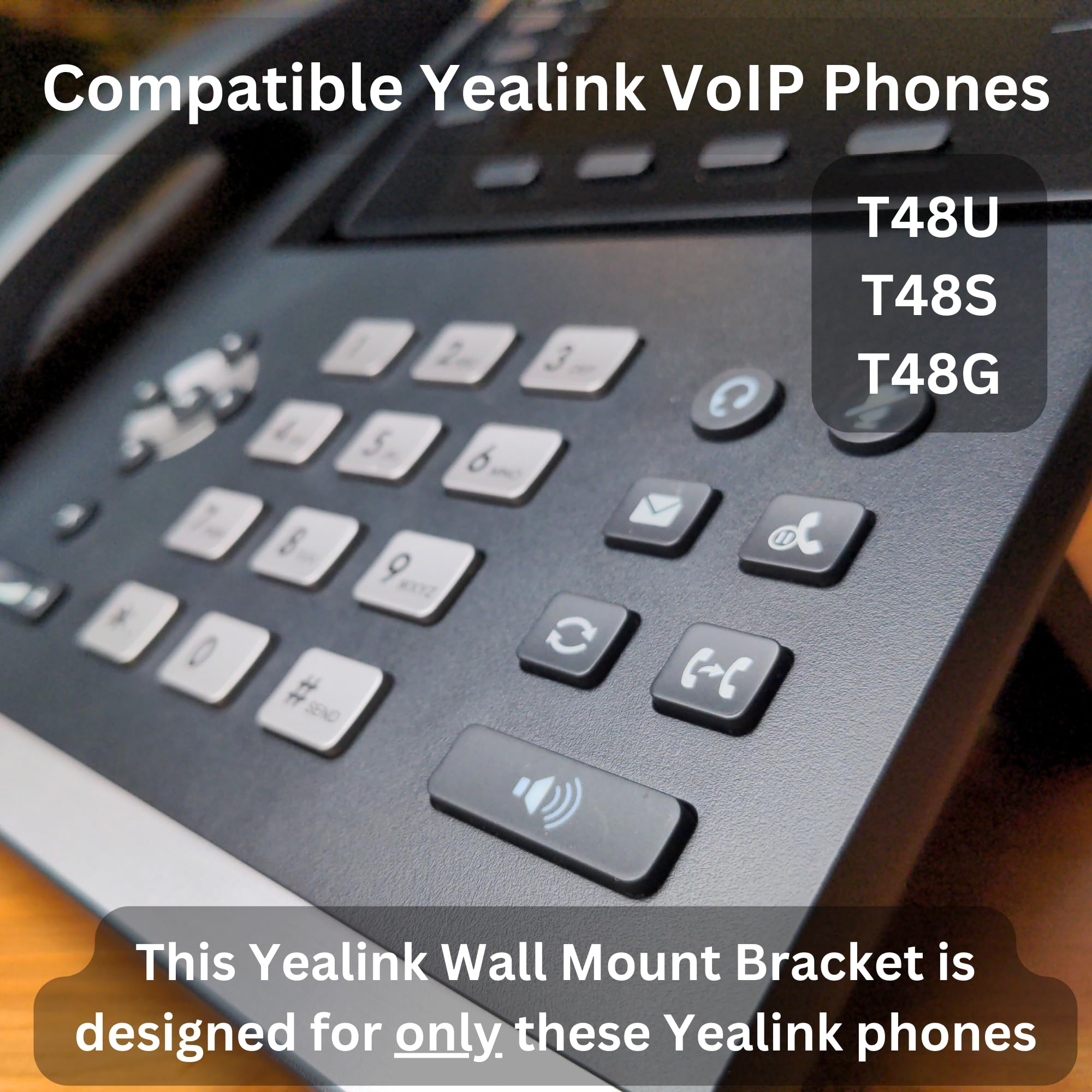 Yealink - Soporte de Pared para teléfonos SIP, IP, Escritorio con paño de Microfibra #Yea-WM-B