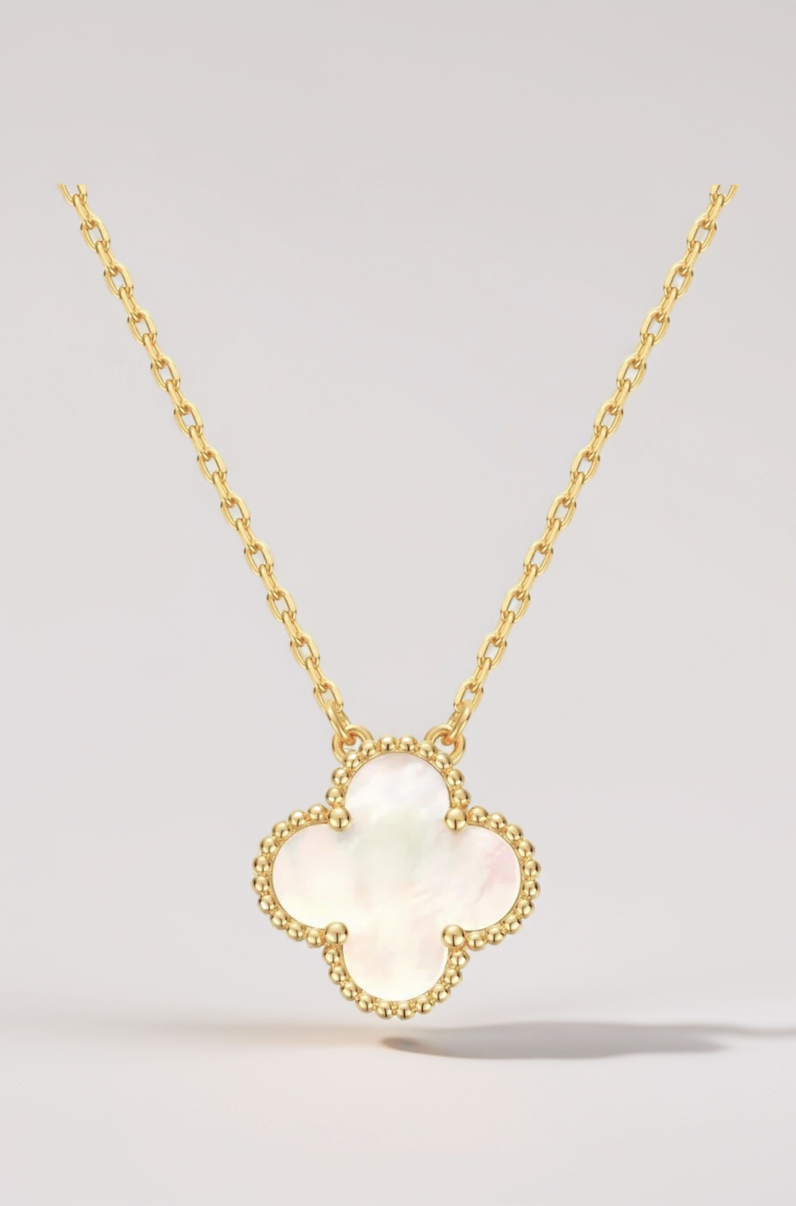 Dainty Clover Pendant Necklace for Women Fashion | Tarnish Free Jewellery Locket for Girls Pendant | Aesthetic Accessories for Women Stylish Clover Necklace for Girls Chain