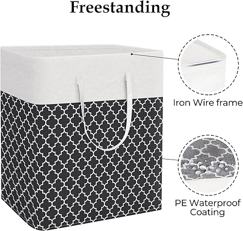 Miniatura 3 de StorageRight - Canasta de lavandería, cesta de lavandería plegable, grande, con asas de fácil transporte, cestas de ropa independientes para