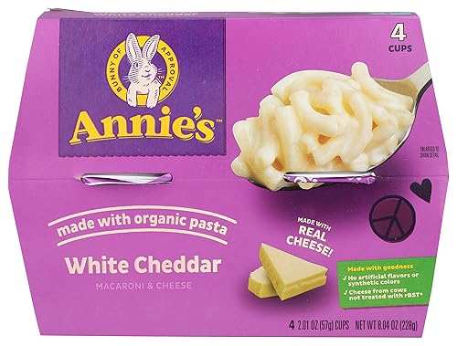 Annie'S Homegrown, Mac Cheese White Cheddar 4 unidades, 8.04 onzas