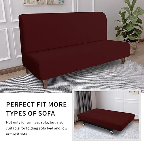 Vista 49 de Easy-Going Funda 100% impermeable para futón, con impermeabilidad doble para futón, funda de sofá jacquard elástica, protector de muebles a prueba