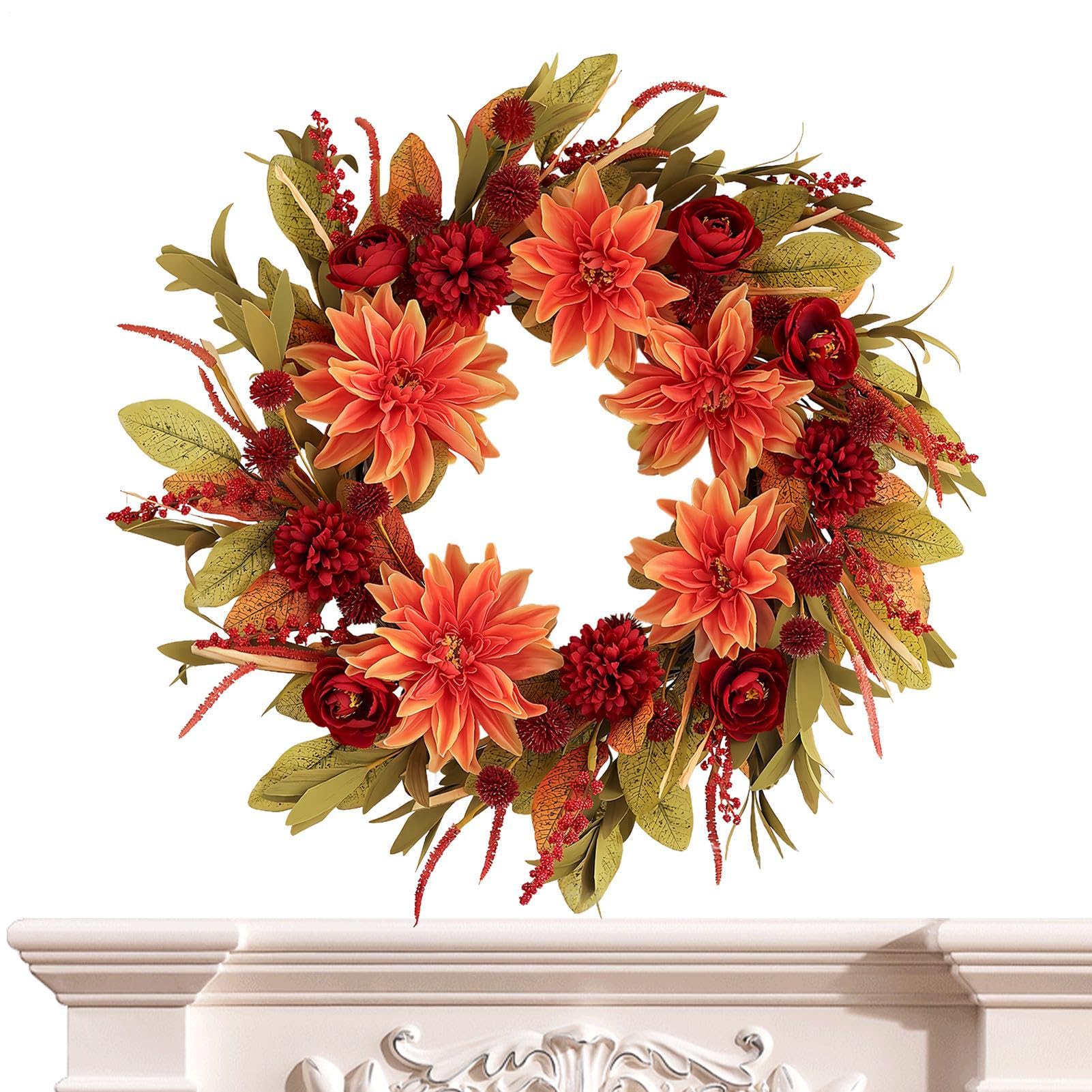 Couronnes d'hortensias d'automne extérieur : une décoration durable pour Thanksgiving