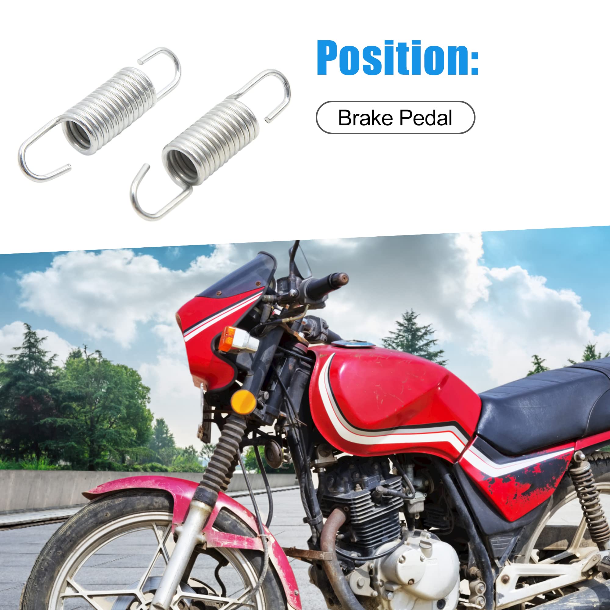 A ABSOPRO Freno Pedale Ritorno Molla 6cm per Moto Set 2