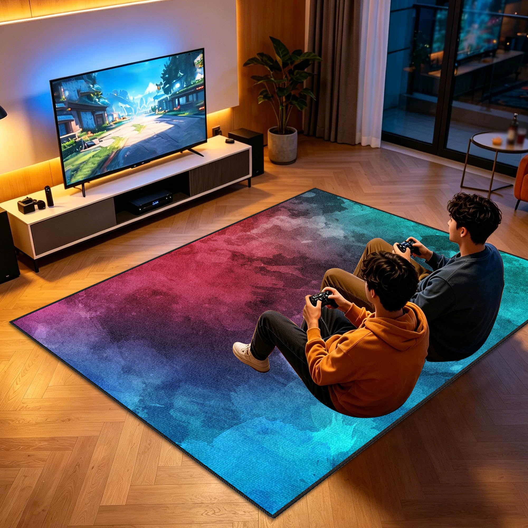 Dywan do sypialni Gaming Mata do gier na krzesło komputerowe 130 x 190 cm Antypoślizgowy dywan krzesło do gier na salę zabaw Dywan do salonu dla graczy Chłopiec