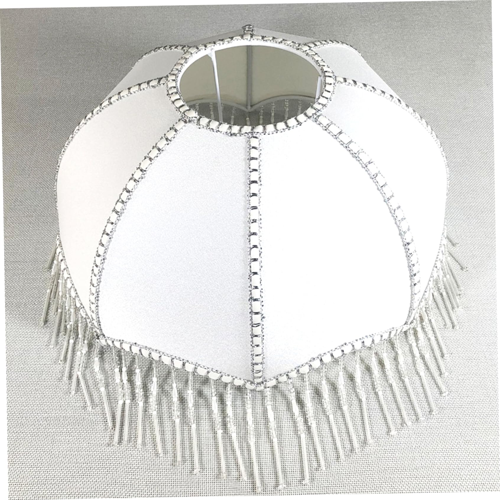 Paralume Vintage con Nappe Paralume Frange, Paralume a Cupola smerlata, paralumi antichi sostitutivi per lampade da Tavolo E27 lampade da Pavimento, da 7,9 Pollici di Diametro.