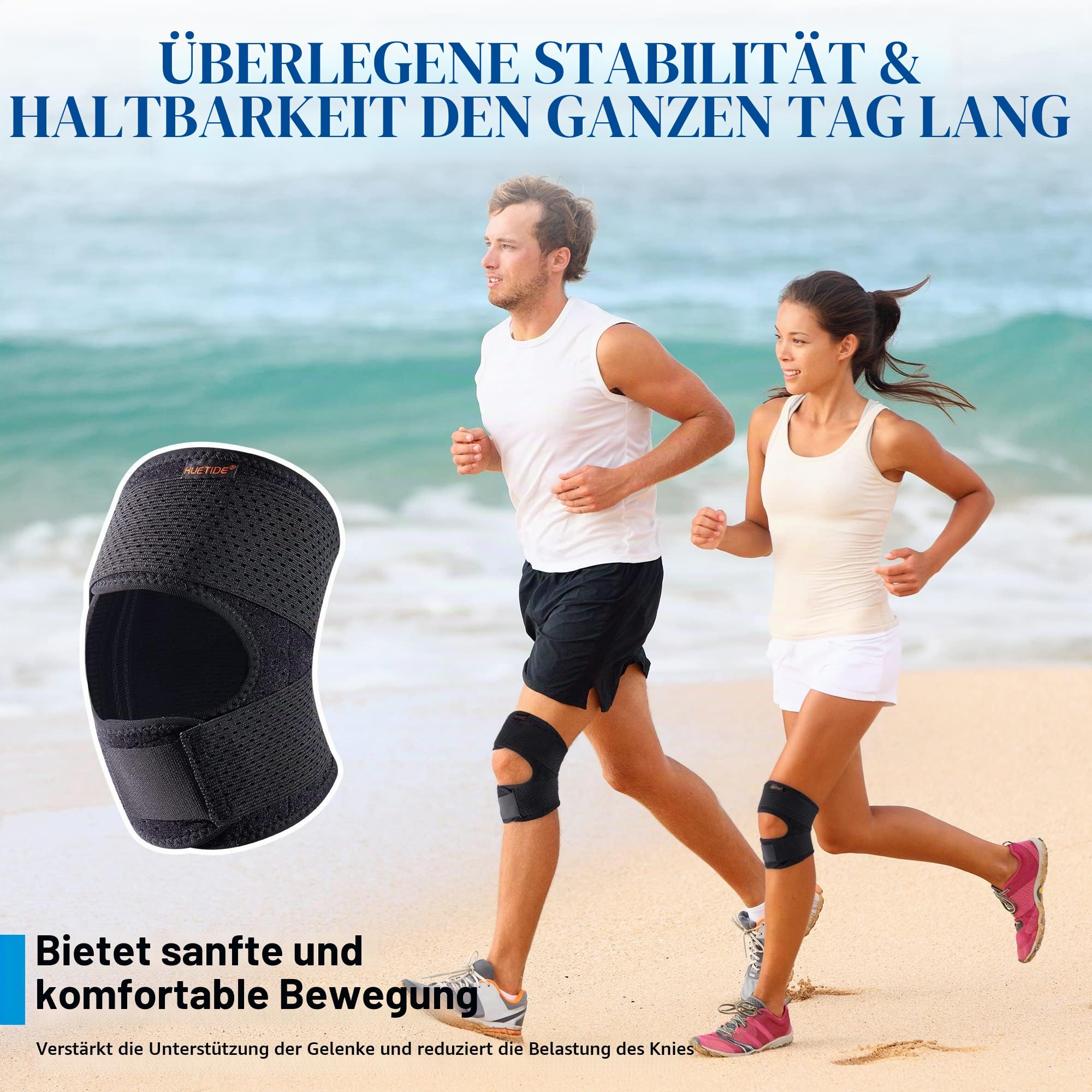 Patella-Kniebandage, Kniebandage für Damen und Herren, Knieschmerzlinderung, verstellbare Kniebandage für Arthritis, Laufen, Meniskusriss, Gelenkschmerzen, Wandern, Tennisverletzungen, Sport (groß)