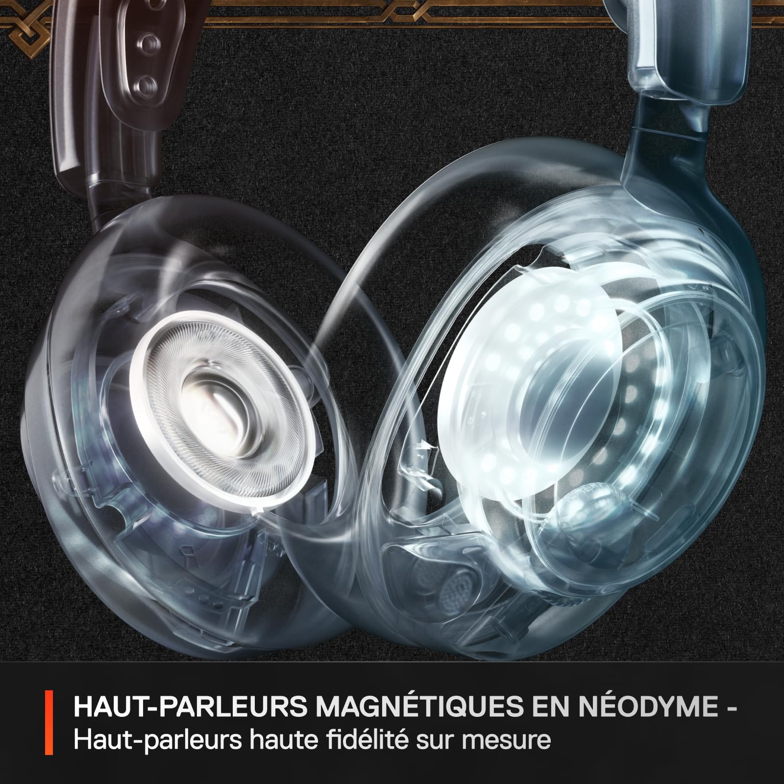 SteelSeries Arctis Nova 7 - Casque sans Fil Multi-Plateforme - World of Warcraft Edition - Objets en Jeu Inclus - 2,4 GHz + Bluetooth mixable - Batterie USB-C 38h - PlayStation, PC, Switch