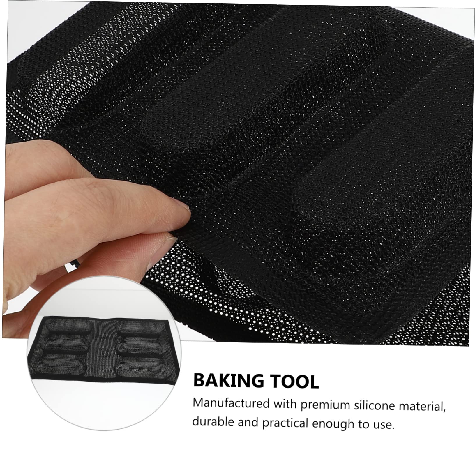 TOPBATHY 2pièces Moule à Silicone Non-adhésif Moule à Pratique Et Respirant Pour De Maison Alvéoles Couleur Noire