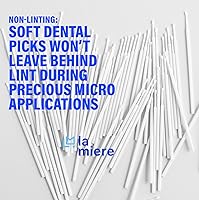 Vista 2 de LA MIERE los aplicadores micro dentales blancos de 400pcs 3.9 ft m cepillan finos, microswabs disponibles superfino