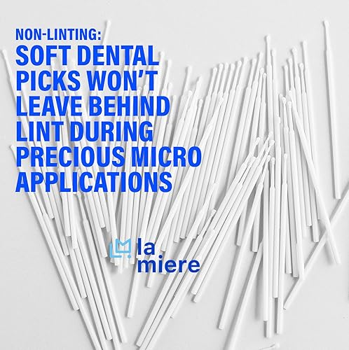 Miniatura 2 de LA MIERE los aplicadores micro dentales blancos de 400pcs 3.9 ft m cepillan finos, microswabs disponibles superfino