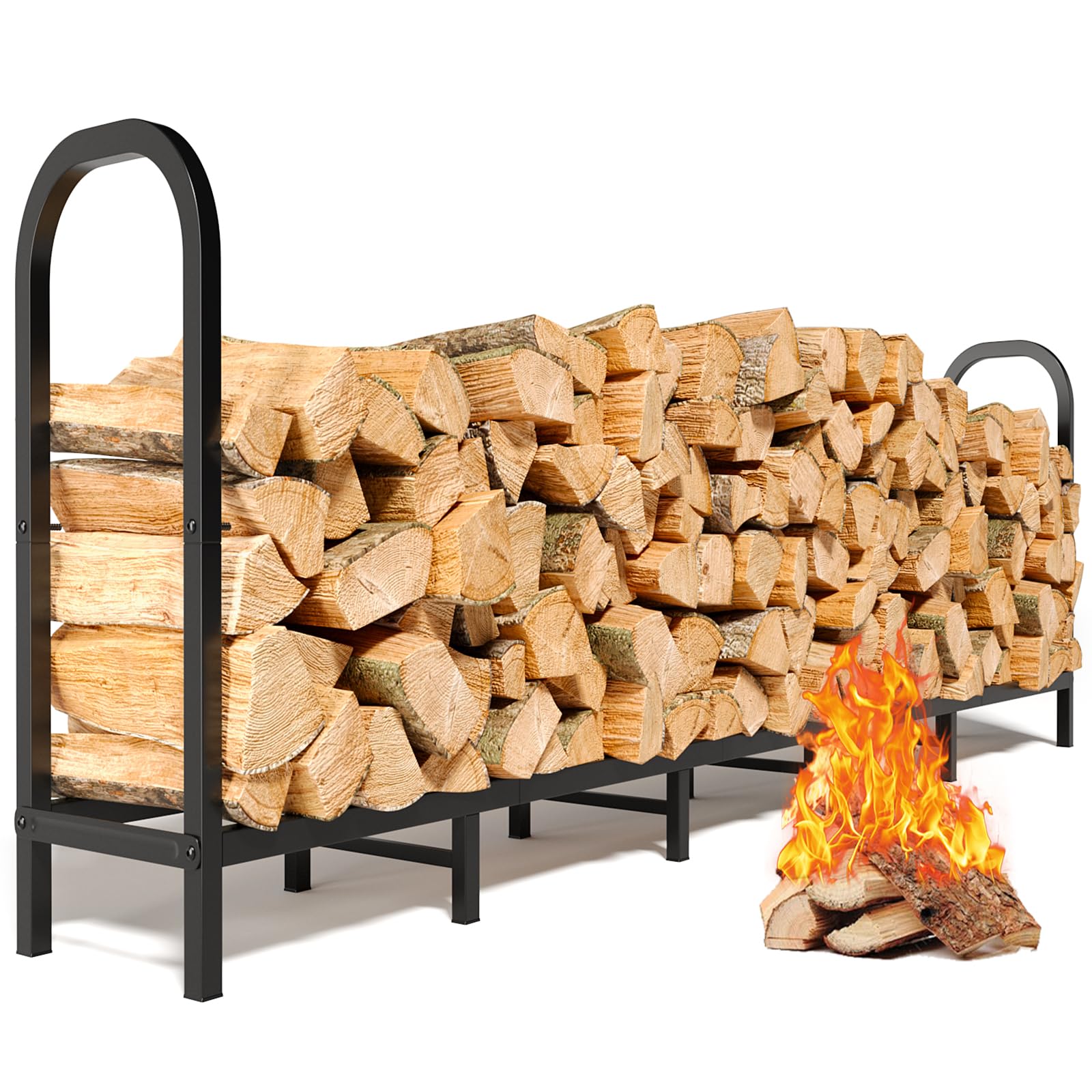 Snapklik.com : 6.6FT Firewood Rack Indoor - Heavy Duty Wood Racks ...
