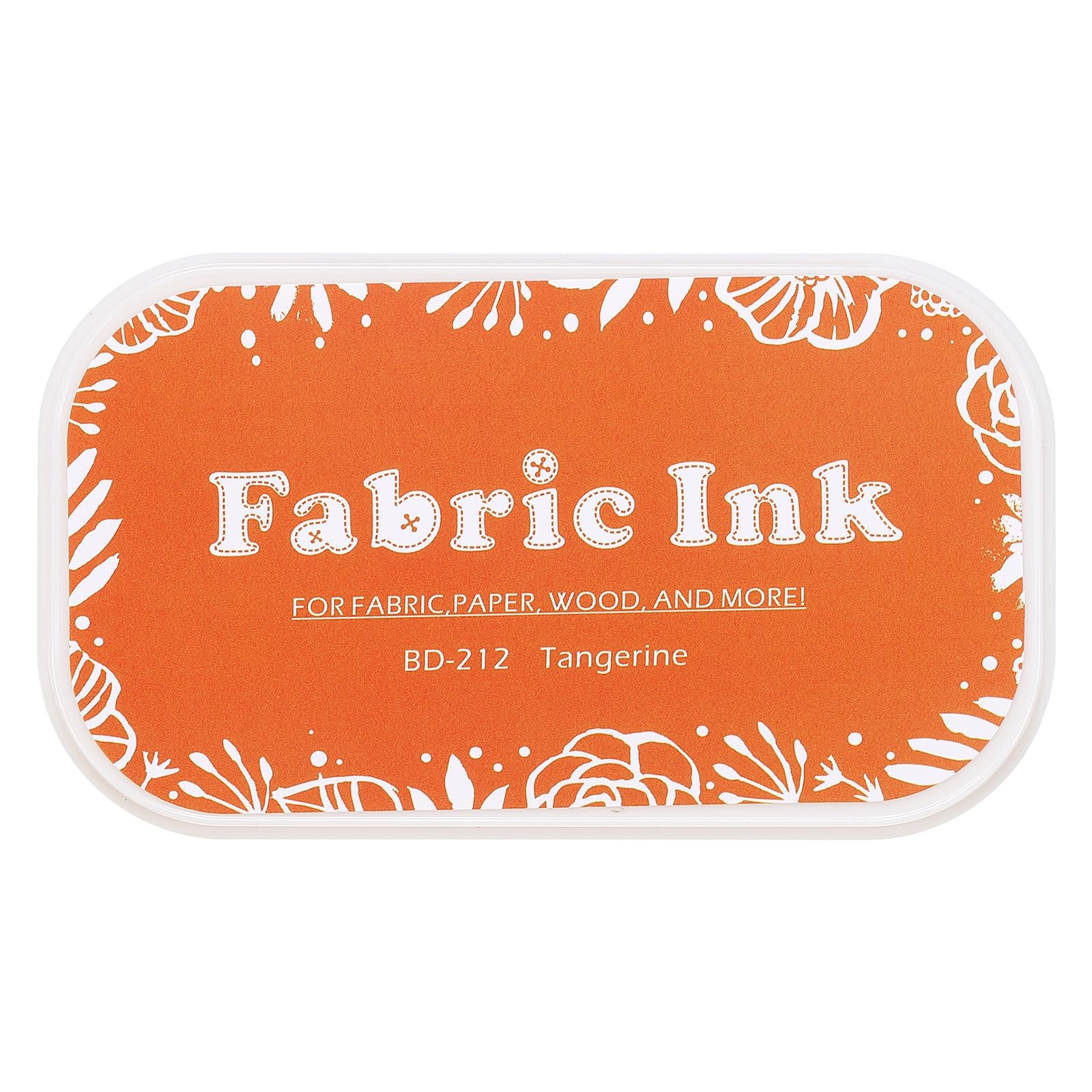 sourcing map Ink Pads for Stamps, 3.7x2.2 Inch Fabric Ink Pad for Cloth, Wood, Paper, Fingerprint, DIY Card Making, Orange