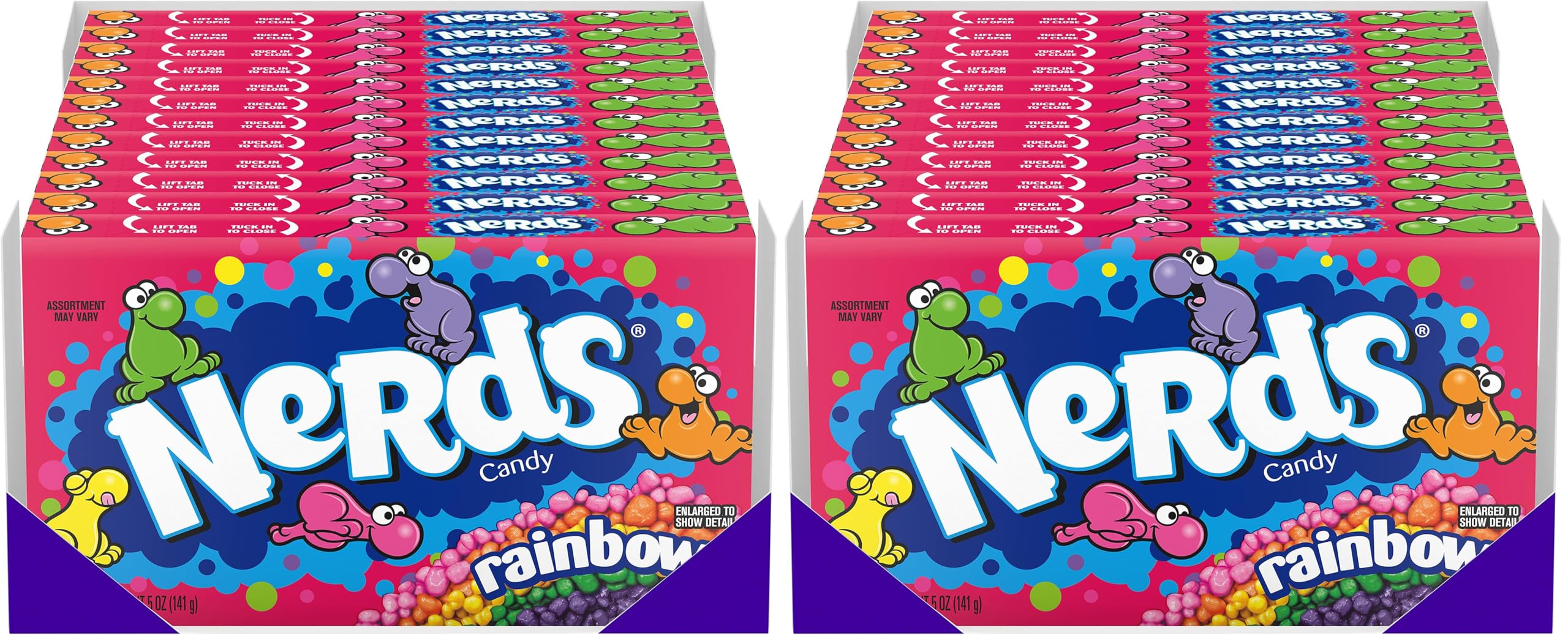 Nerds Candy, Rainbow, 5 Ounce Movie Theater Candy Boxes (Pack of 24)