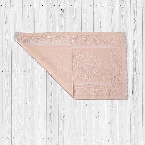 Miniatura 7 de Juego de alfombra de oración musulmana y Tasbeeh con bolsa Shantung portátil de alta calidad, suave Janamaz Sajadah para hombres y mujeres, regalo