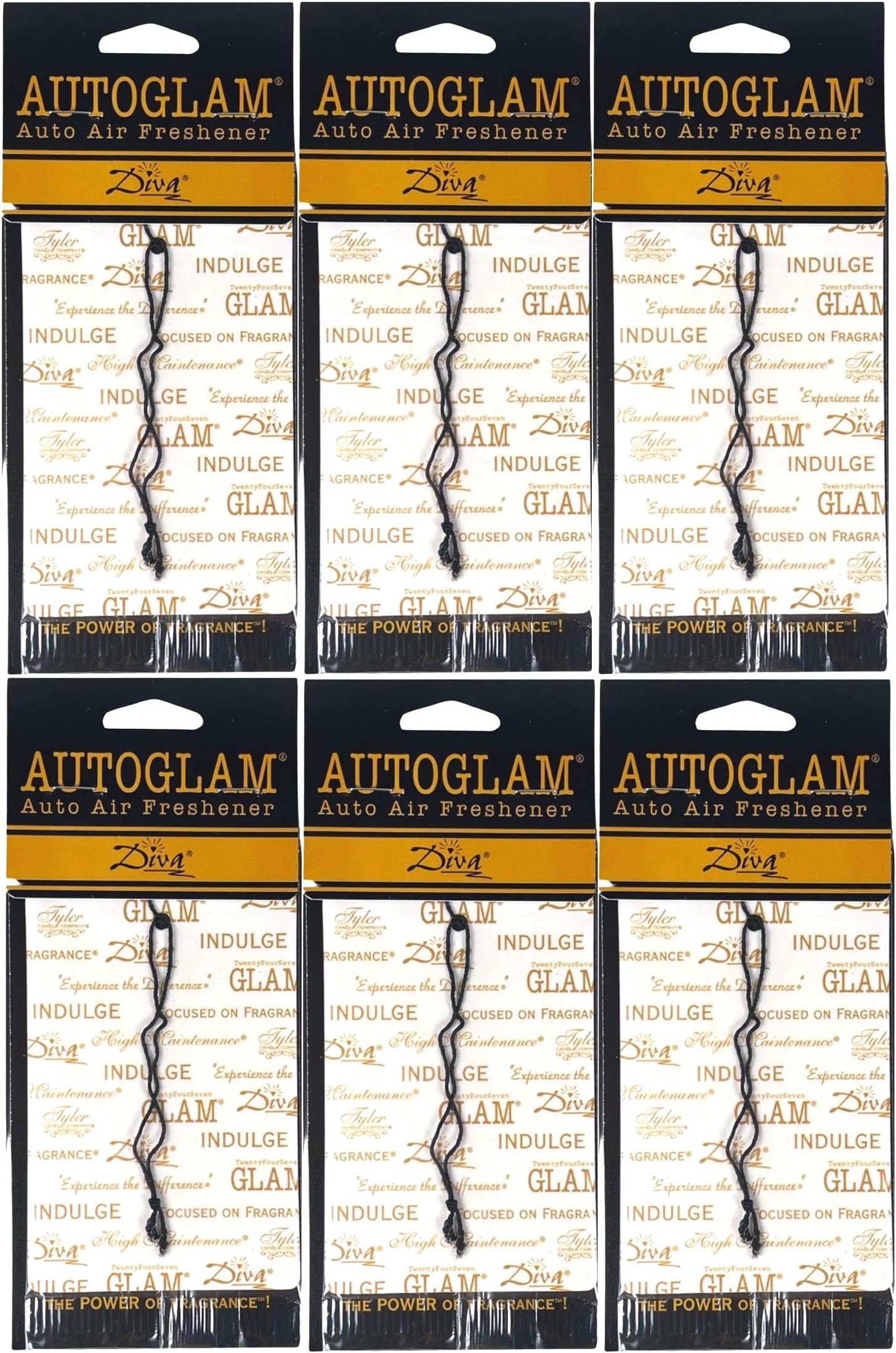 Co Autoglam Air Freshener - Diva fragrance - Set of 6