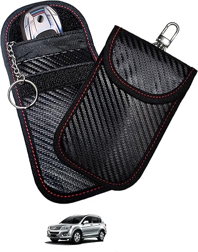 Miniatura 8 de Faraday - 2 bolsas para llaves de automóvil, bolsa de bloqueo de señal RFID, protector antirrobo, funda bloqueadora de señal de teléfono celular,