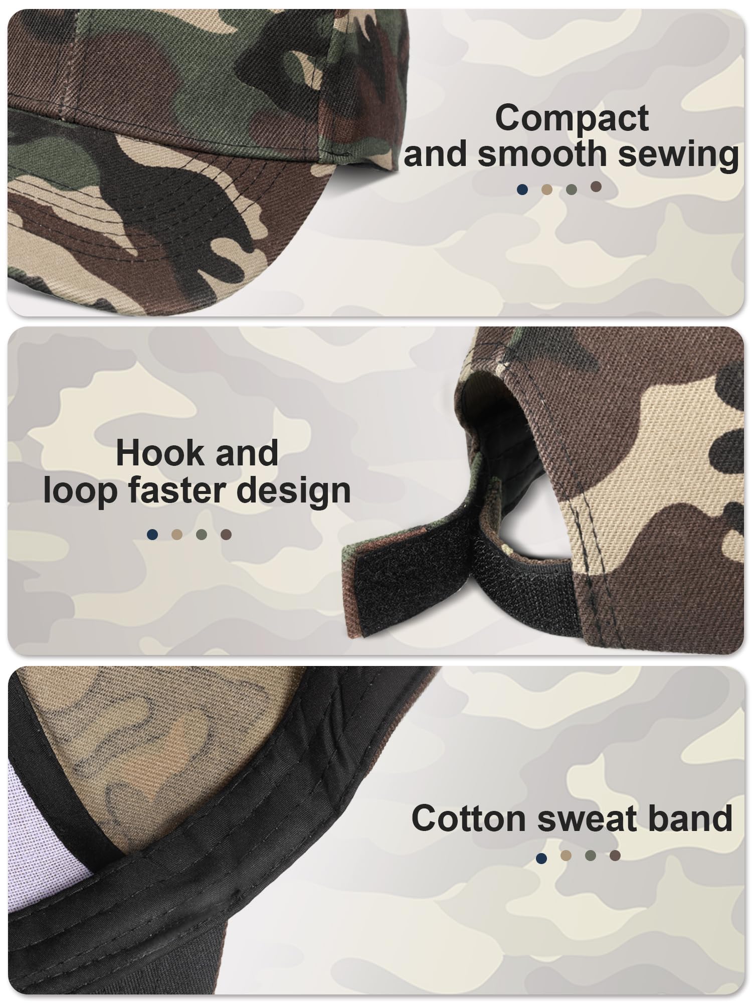 Geyoga 4 Pezzi Uomini Camouflage Baseball Cap Esercito Militare Camo Cappello Camouflage Sport All'aperto Cap Camo Cappello Tattico Caccia Pesca Cappello per Uomo Donna