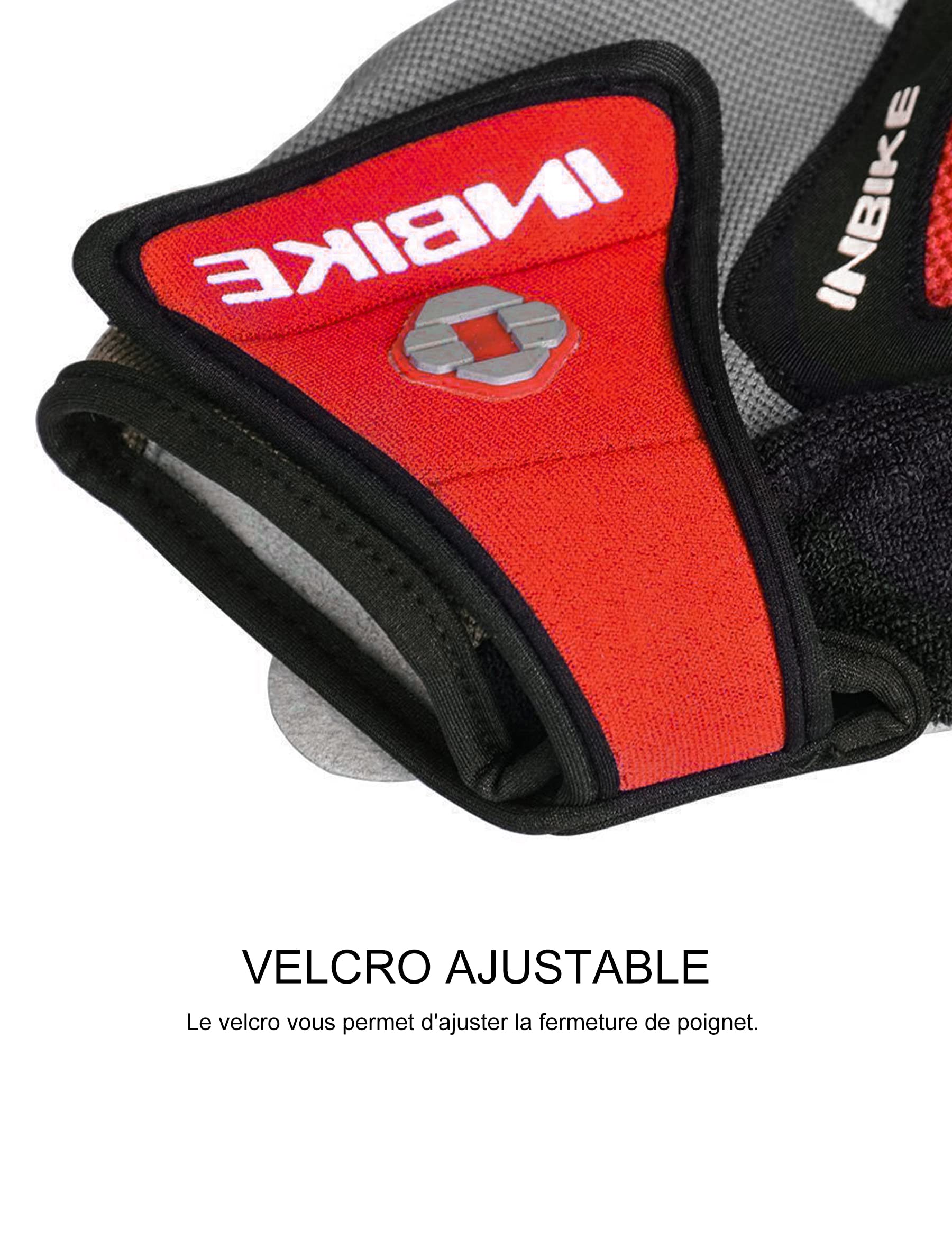 INBIKE Gants Cyclisme Demi-Doigts VTT 5mm Gel Rembourrés Anti-Choc Respirant Été