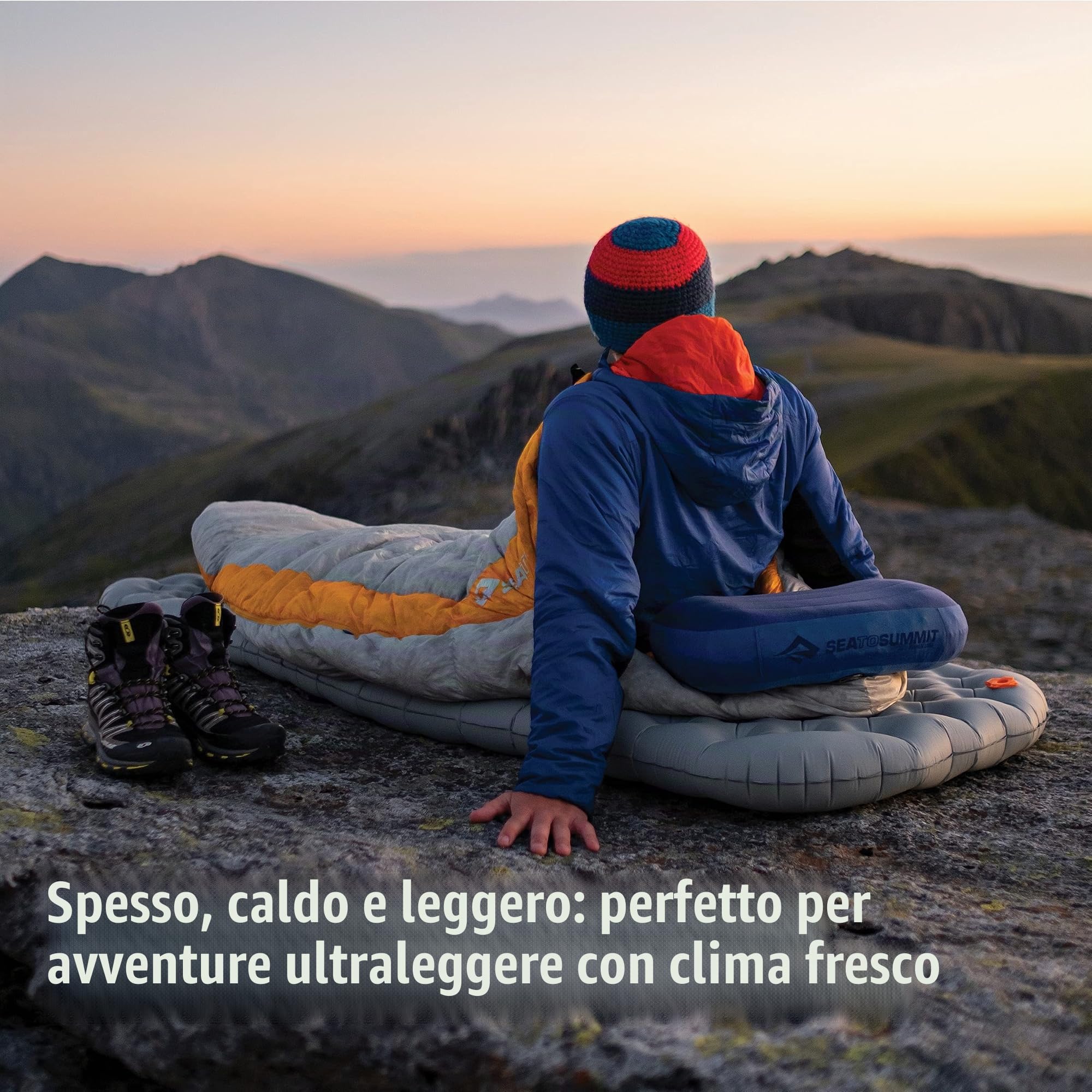 Sea to Summit Colchoneta Hinchable - XT - Ether Light XT Insulated Mat Large Color: grigio chiaro, 198 x 64 cm