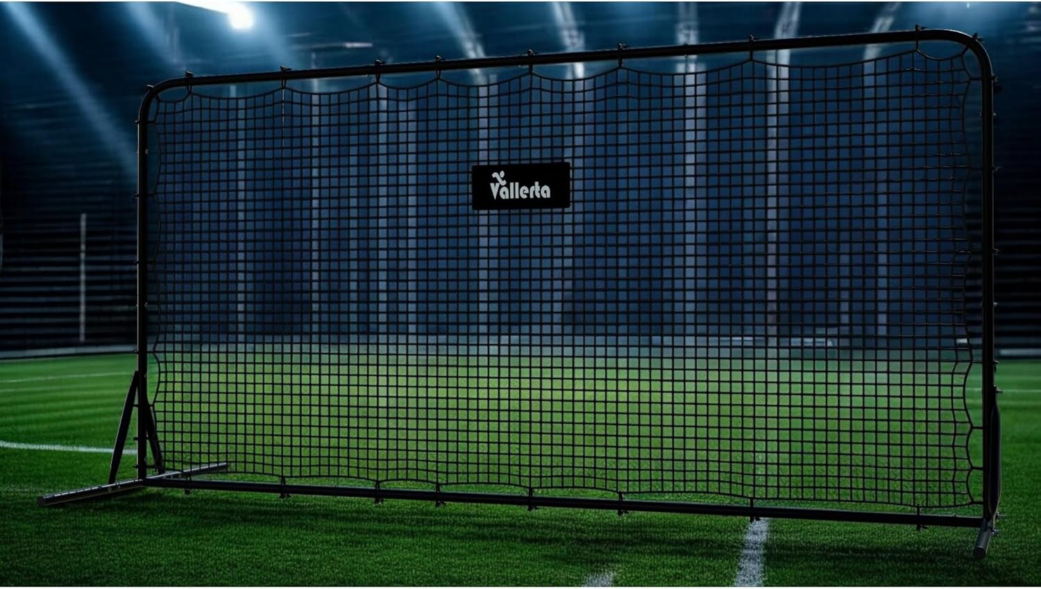 Vallerta® 12x6 Steel Frame Soccer Rebounder Backstop Wall w/Carry Case. Perfect for Solo/Team Kickback Practice and Pass Training. Improve Touch/Passing & Ball Control Skills! US Owned