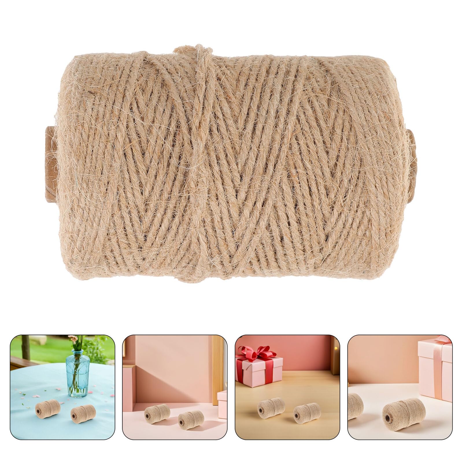 2 Corda in Juta Naturale da Spago Rustico per Giardinaggio Confezioni Regalo Decorazioni e Progetti Artigianali Filo per Legatura e Imballaggio Resistente