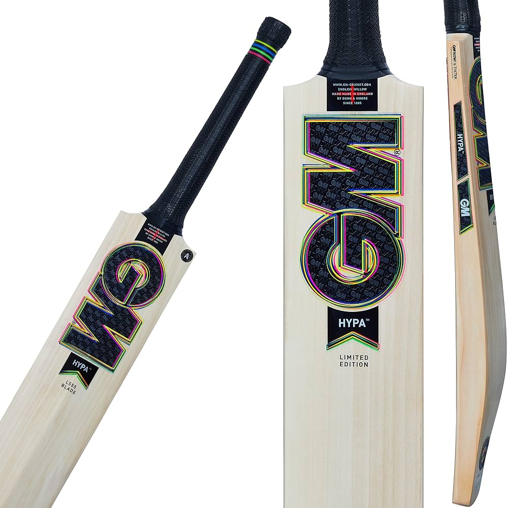 Gunn & Moore GM Cricket Bat | Brava Original | Prime English Willow | DXM, Pro-Lite Grip | Full Size Short Handle Suitable For Players 175cm / 5' 9
