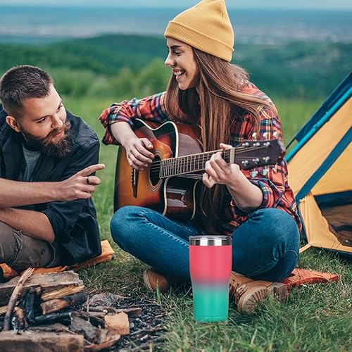 Miniatura 7 de MEZMUT Vaso de café de 20 onzas con tapa y pajilla, taza aislada al vacío de doble pared de acero inoxidable, tazas de viaje aisladas para calor y