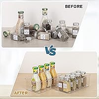 Vista 10 de Vtopmart Paquete de 6 cubos organizadores de almacenamiento de alimentos, contenedores de plástico transparente para despensa, cocina, refrigerador