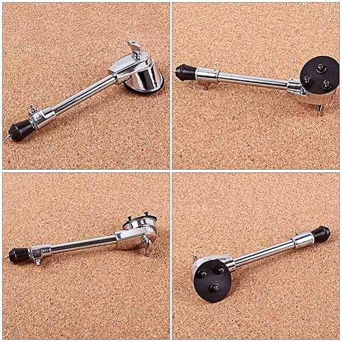 Miniatura 9 de Soporte de pierna de tambor de metal, pieza de repuesto, soporte de altura ajustable, accesorios plateados portátiles para una fácil instalación