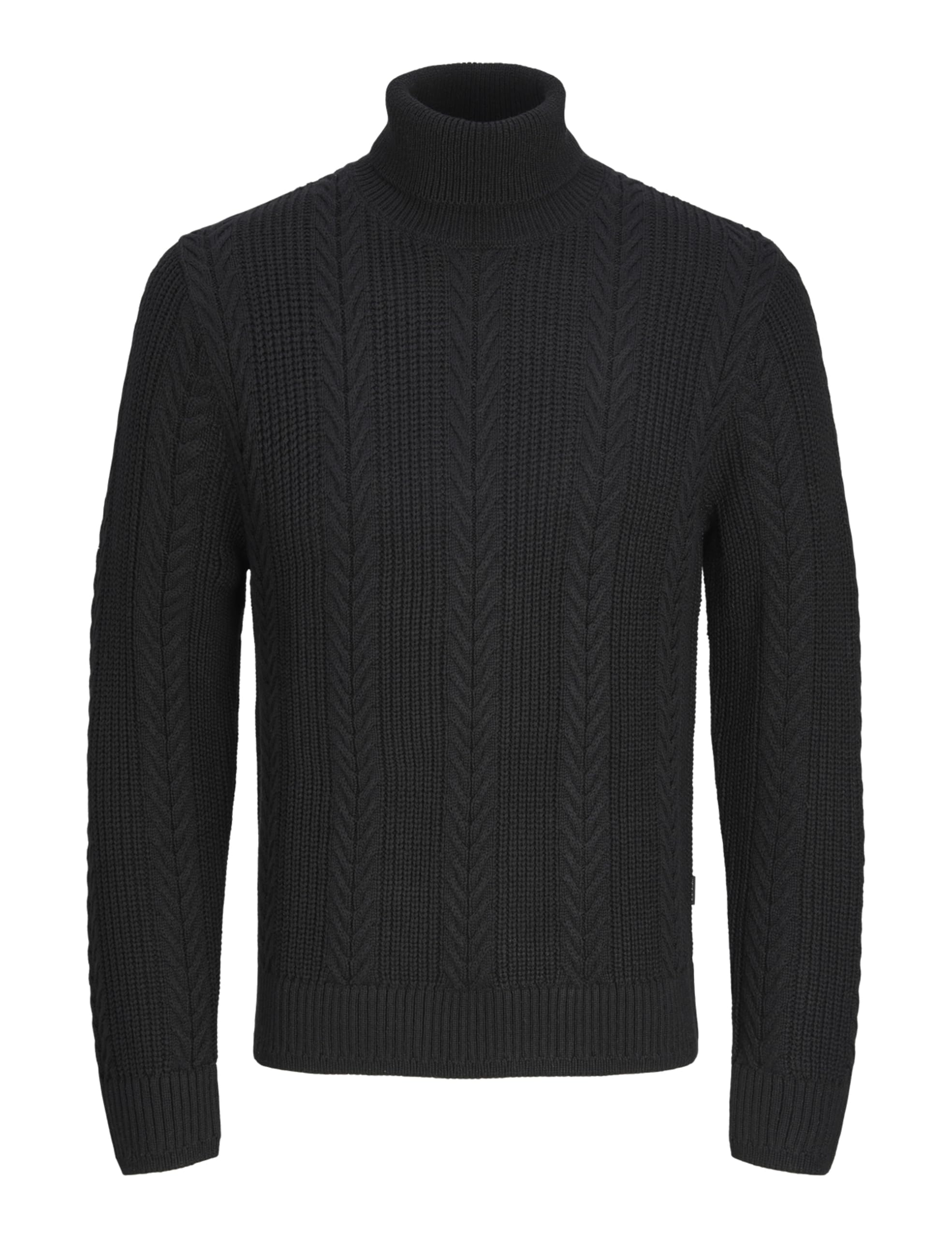 JACK & JONES Jcocipher Knit Roll Neck, Black, M