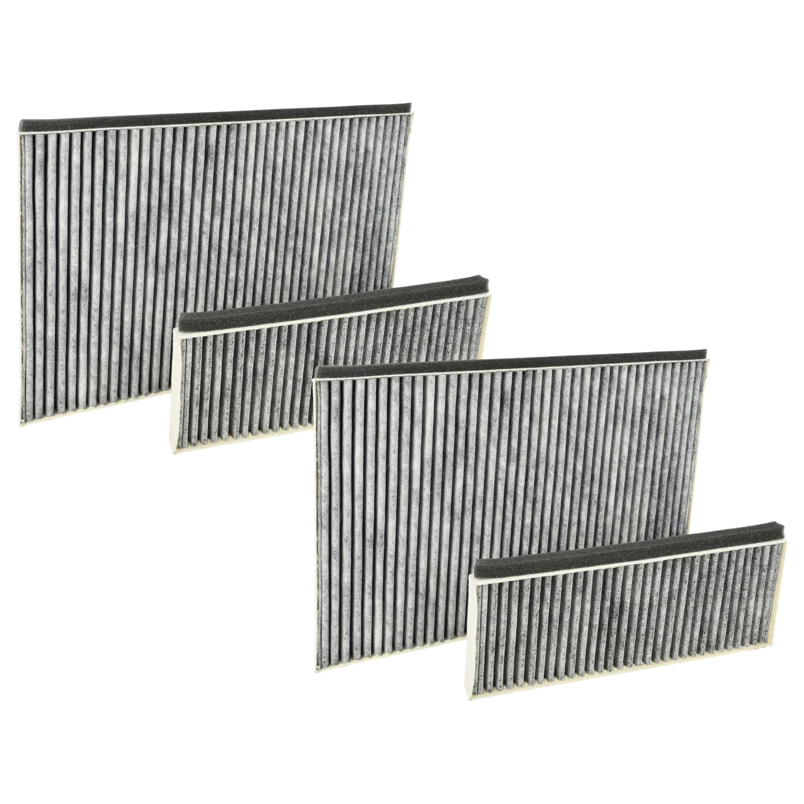 vhbw 4x Filter compatible with Neff D65IHM1S0B, D65IHM1S0/01, D65IHM1S0, D65IBE1S0B/01 Extractor Hoods - 4x activated carbon filter Grey White
