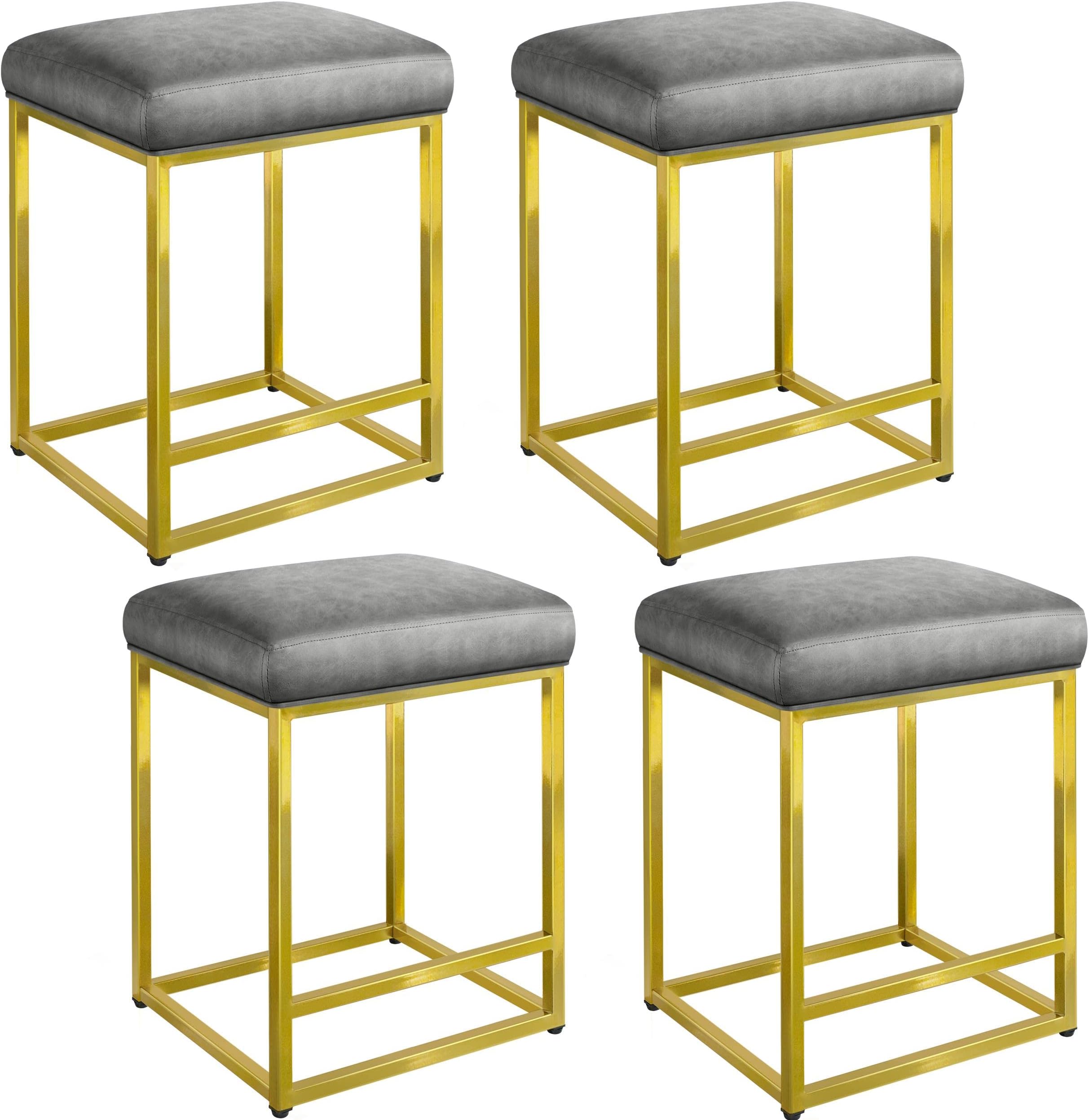Yaheetech 4pcs Counter Backless Bar Stools Chairs for Kitchen Dining Room Din...
