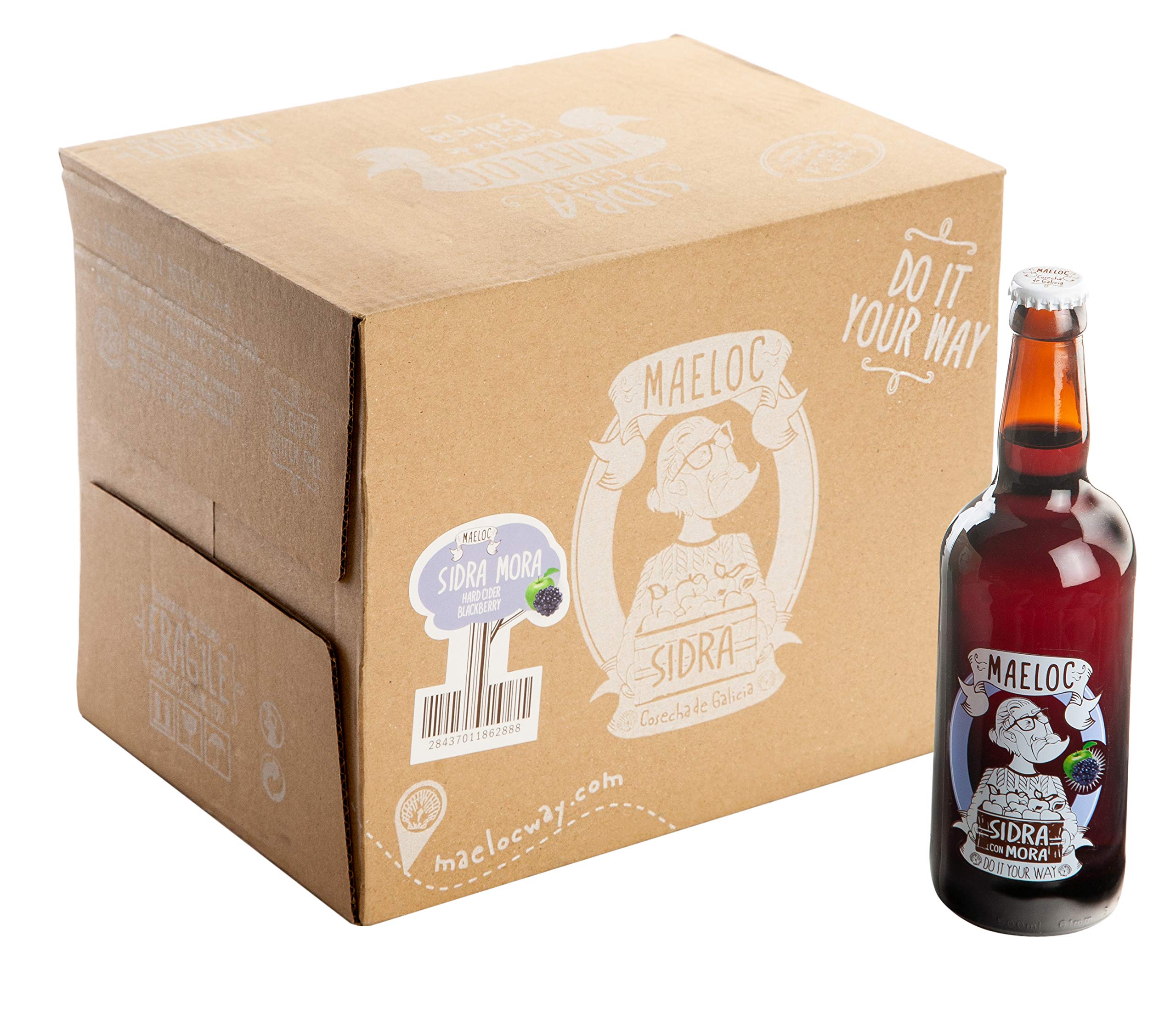 Maeloc Sidra con Mora - 12 botellas x 500 ml