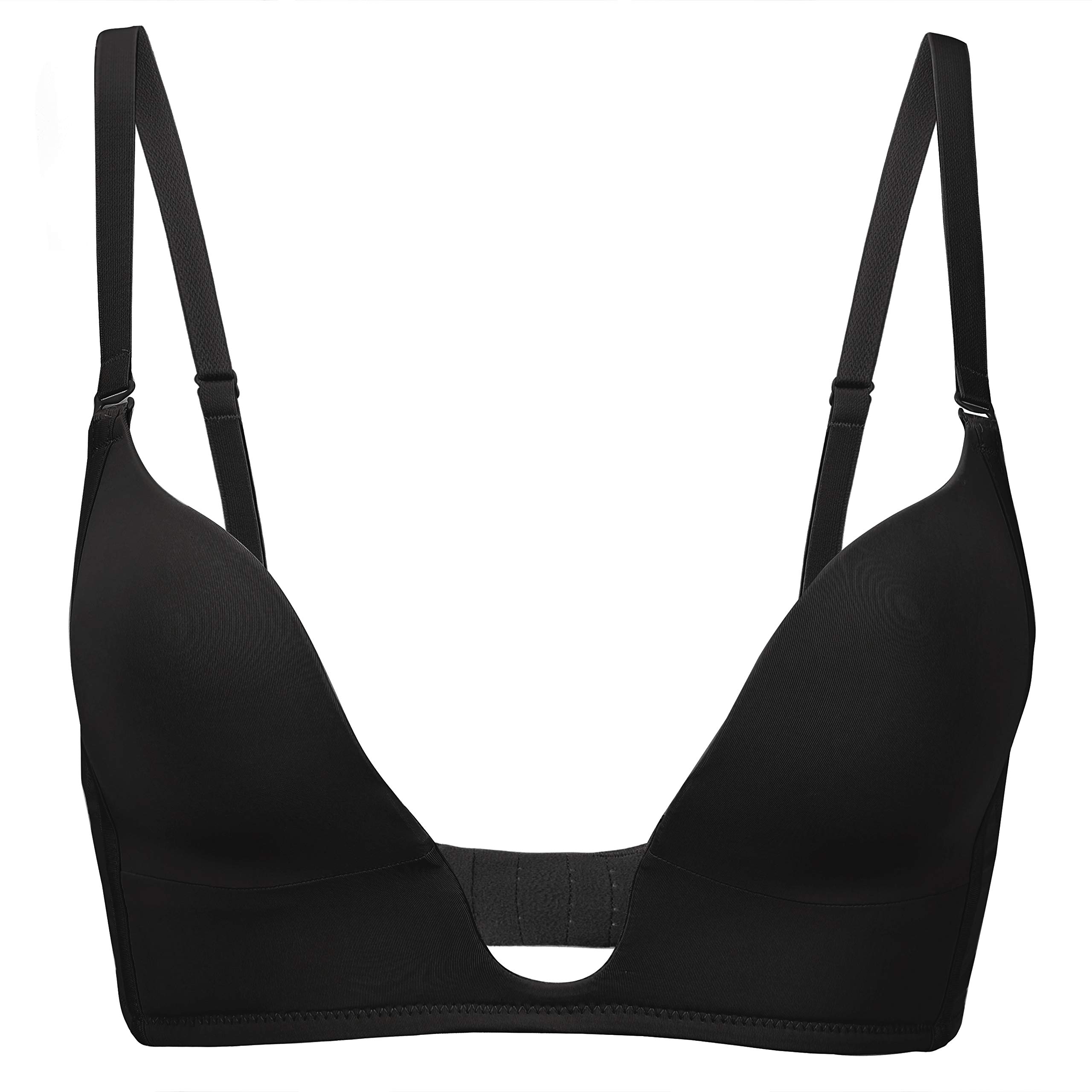DotVol Seamless Stretchy Crop Tube Top Bra(38D, Black)