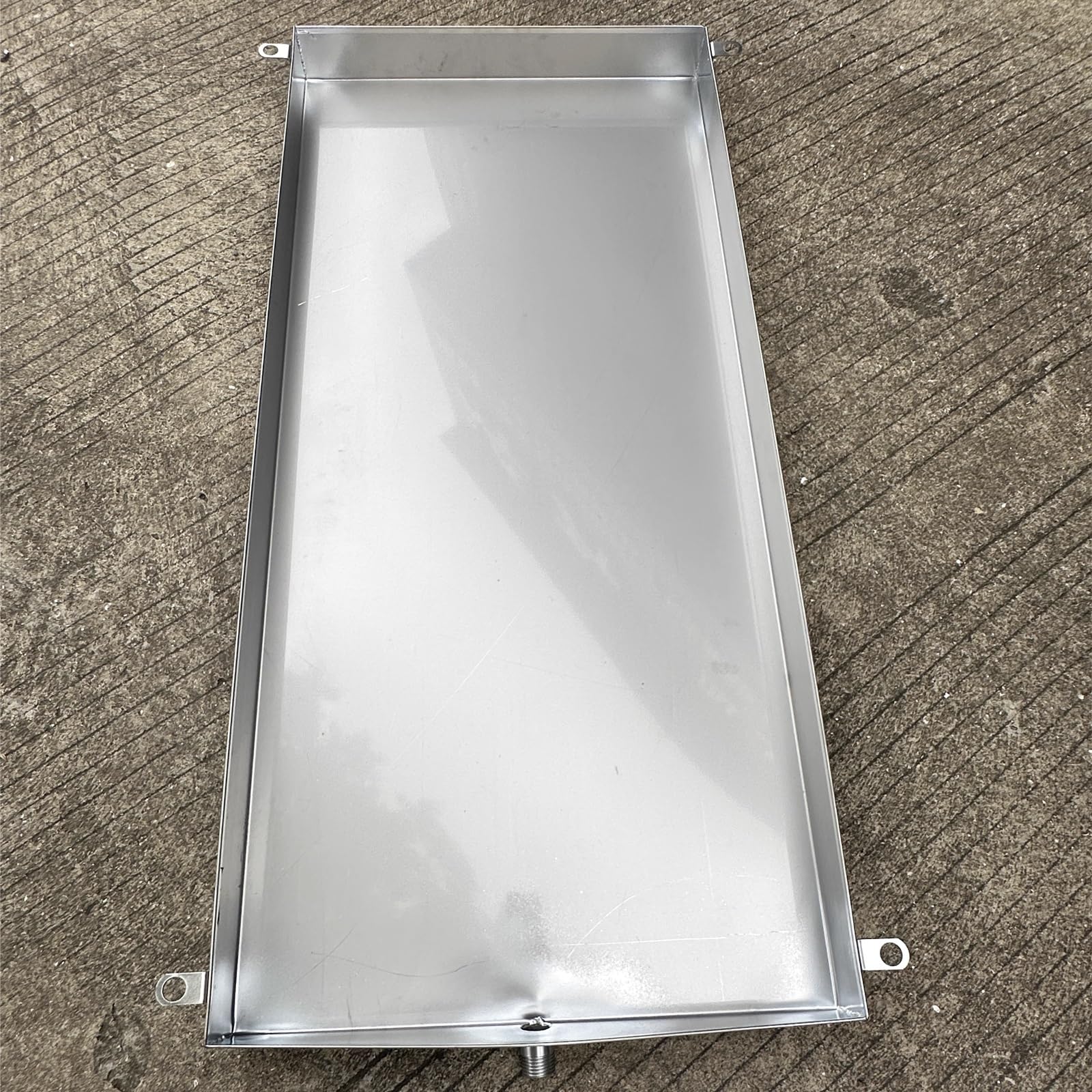 Große Auffangwanne aus Edelstahl Automatische Ölauffangwanne Waschmaschinenwanne Ideal for Innen und Außengeräte Wasserauffang und Ablauf(30x90cm(12x36in))