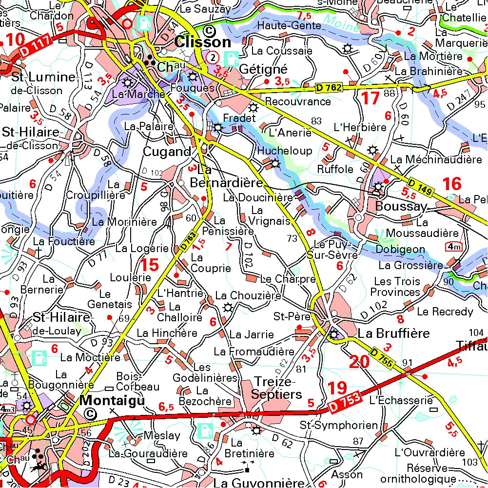 Mapa Regional Loire Valley