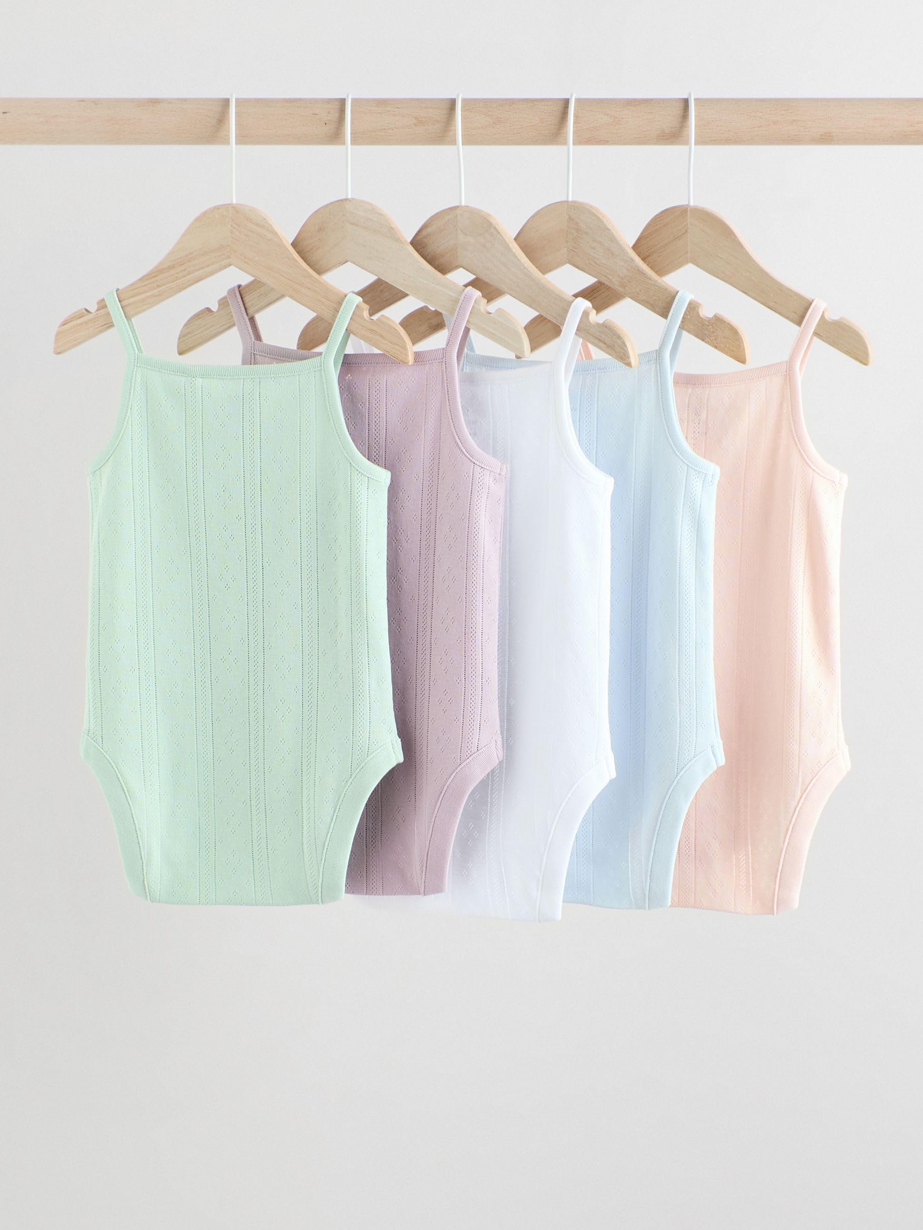 NEXT Unisex Bambino Confezione da 5 Body per Neonati a Canotta in 100% Cotone Tinta Unita