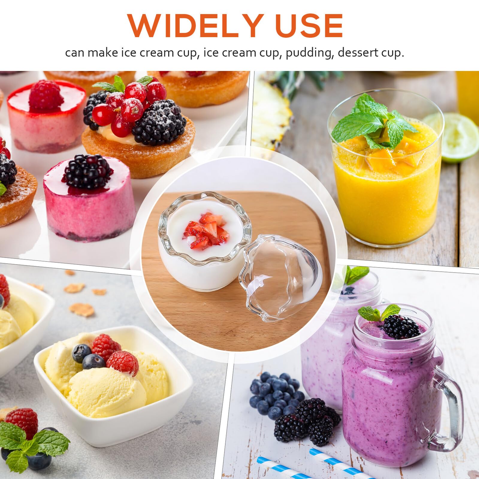 Stampi Budino in Vetro 60ml 4 Pezzi Forma Guscio D’uovo | Design Semplice e Forma Unica, Riutilizzabili e Facili da Pulire, per Preparazioni e Servizio