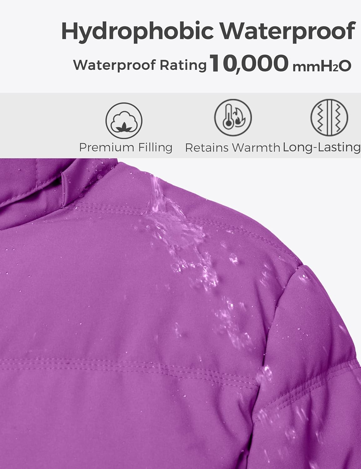 wantdo Women's Plus Size Winter Coats Quilted Thicken Puffer Jacket with Removable Hood - Image 5